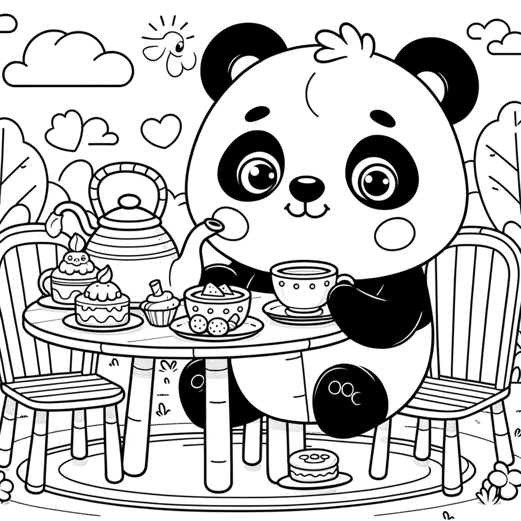 coloring pictures of pandas