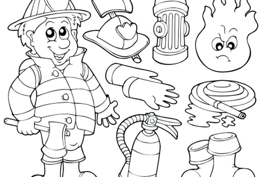 Coloring Pages Firefighter Coloring Pages Fireman