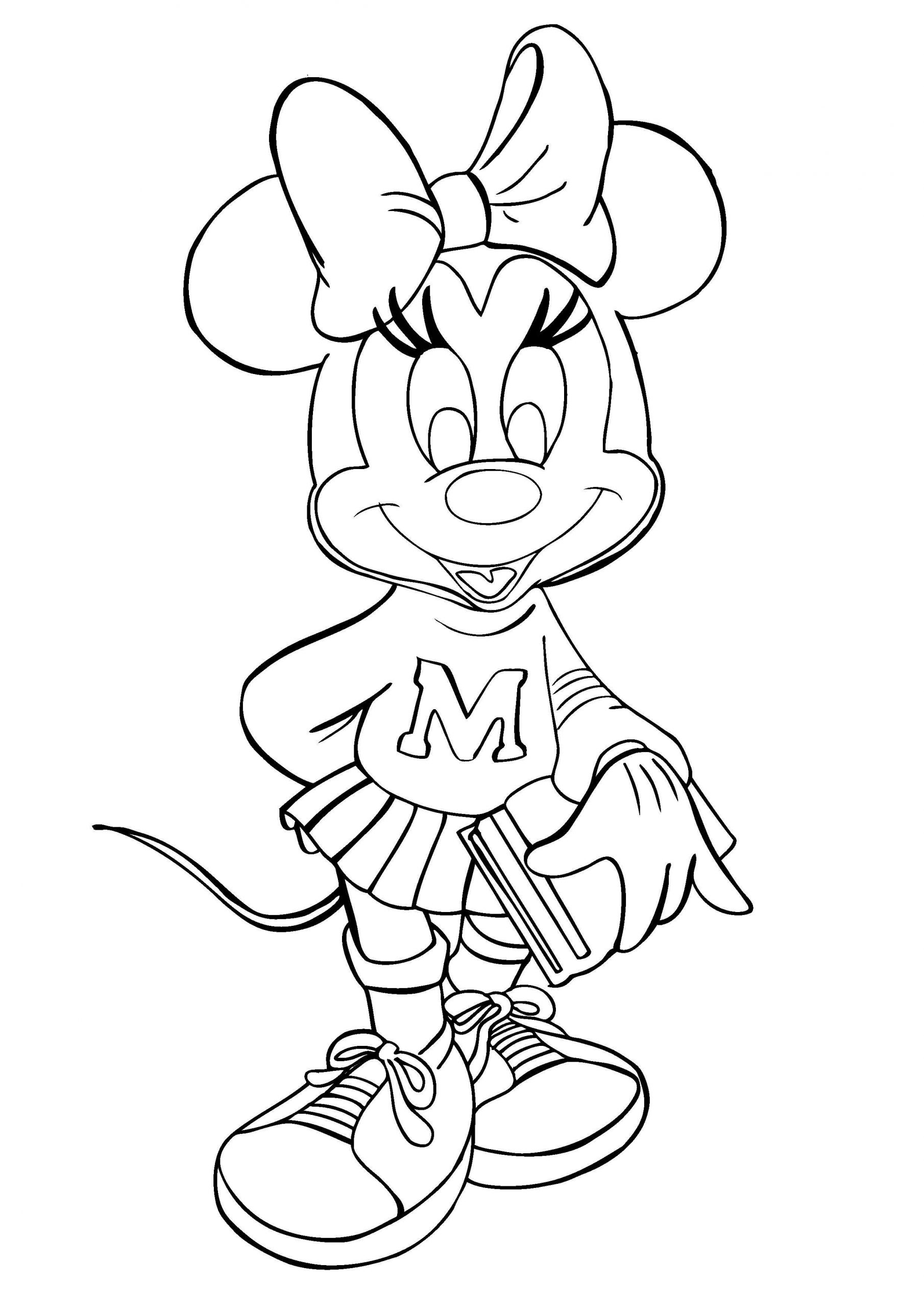 printable coloring pages of minnie mouse