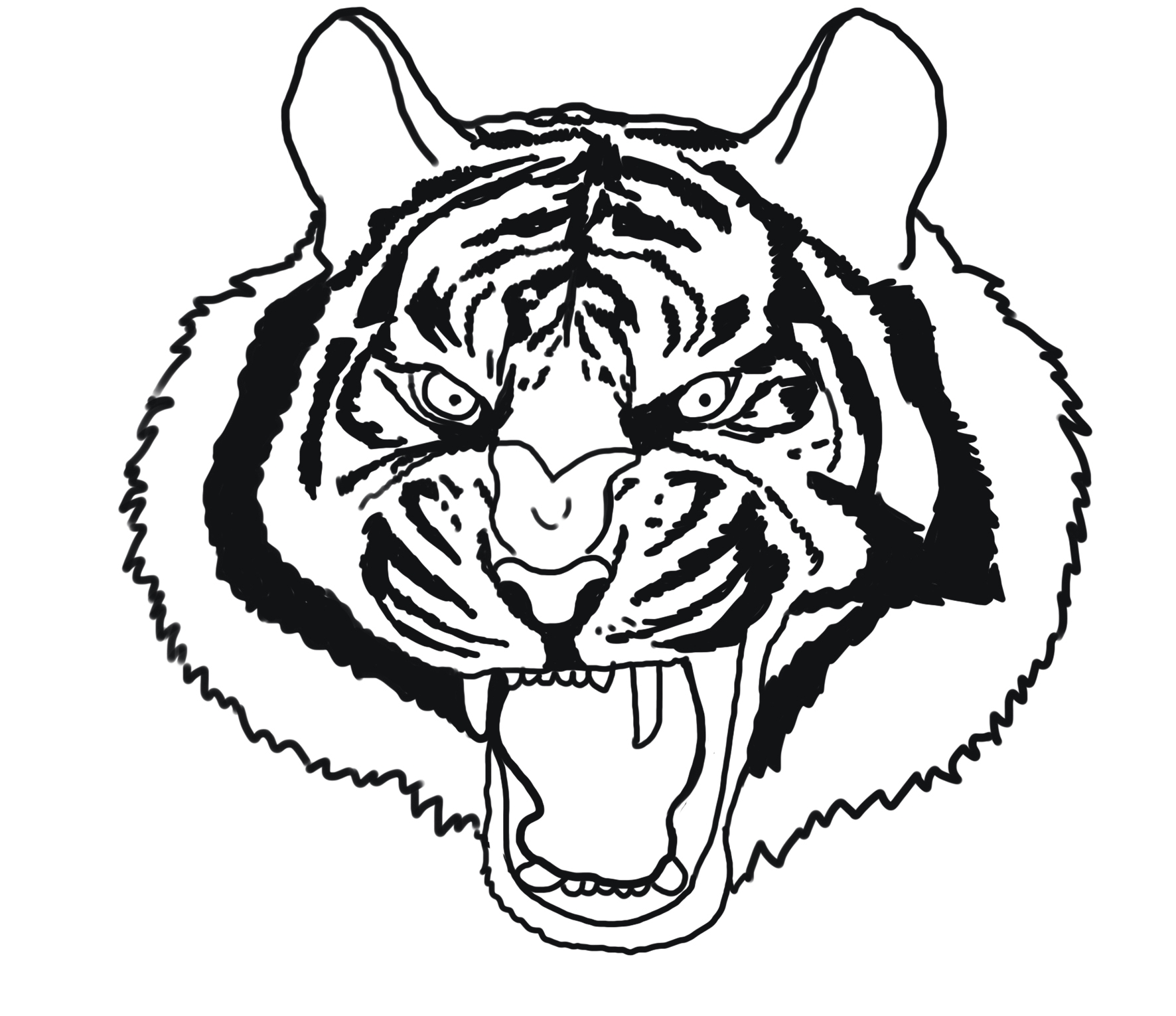 realistic tiger coloring pages