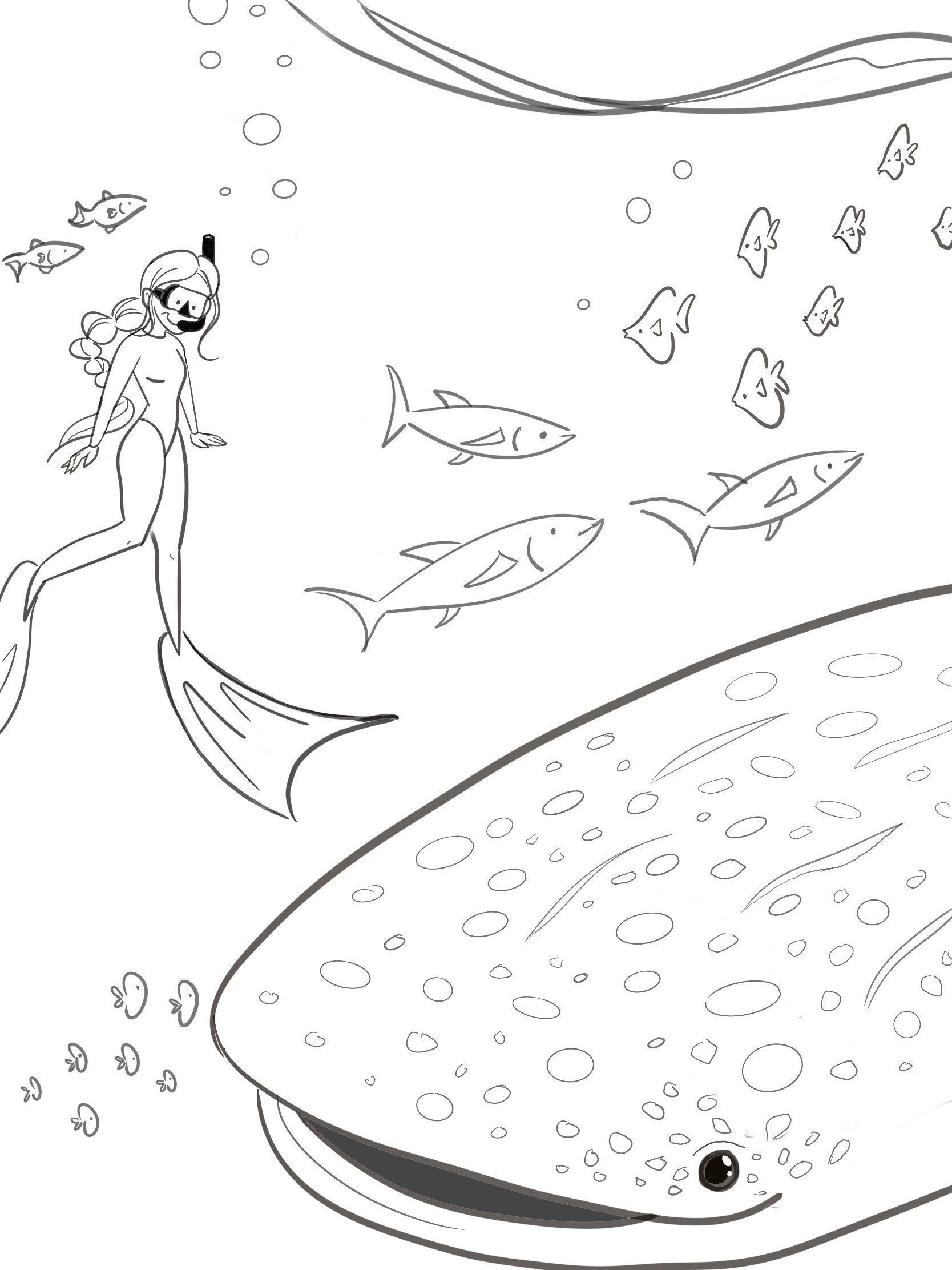 coloring pages whale shark