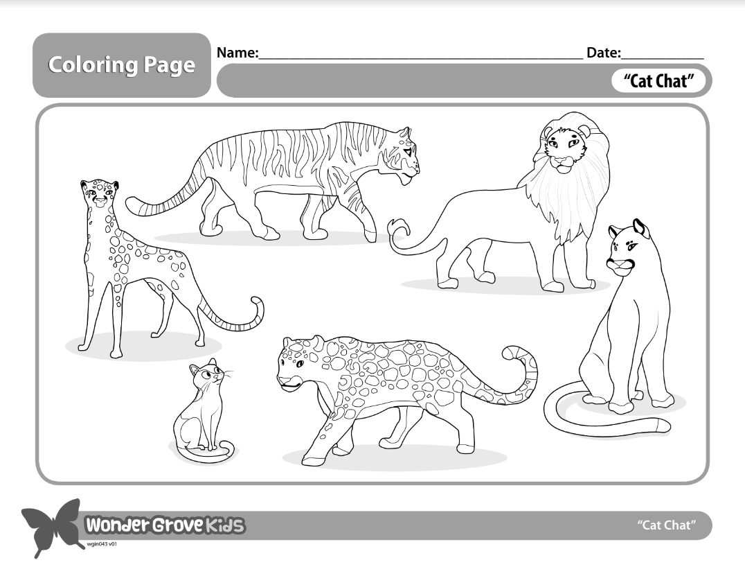 big cat coloring pages