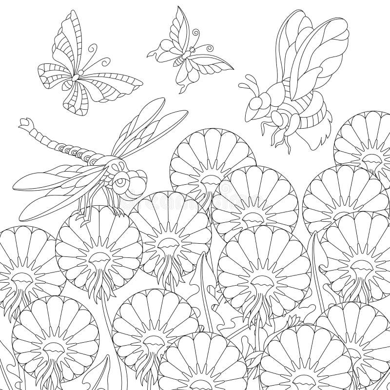 Colouring Page Butterfly Flowers Stock Illustrations 293 Colouring Page Butterfly Flowers Stock Illustrations Vectors U0026 Clipart Dreamstime