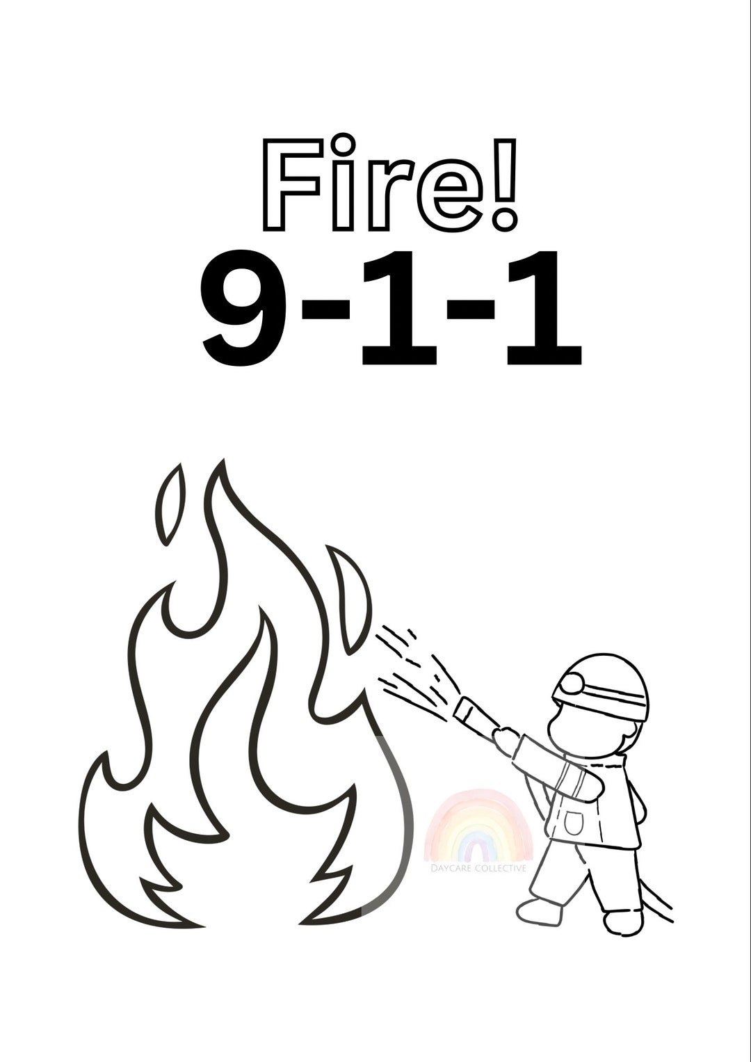 fire coloring sheet printable