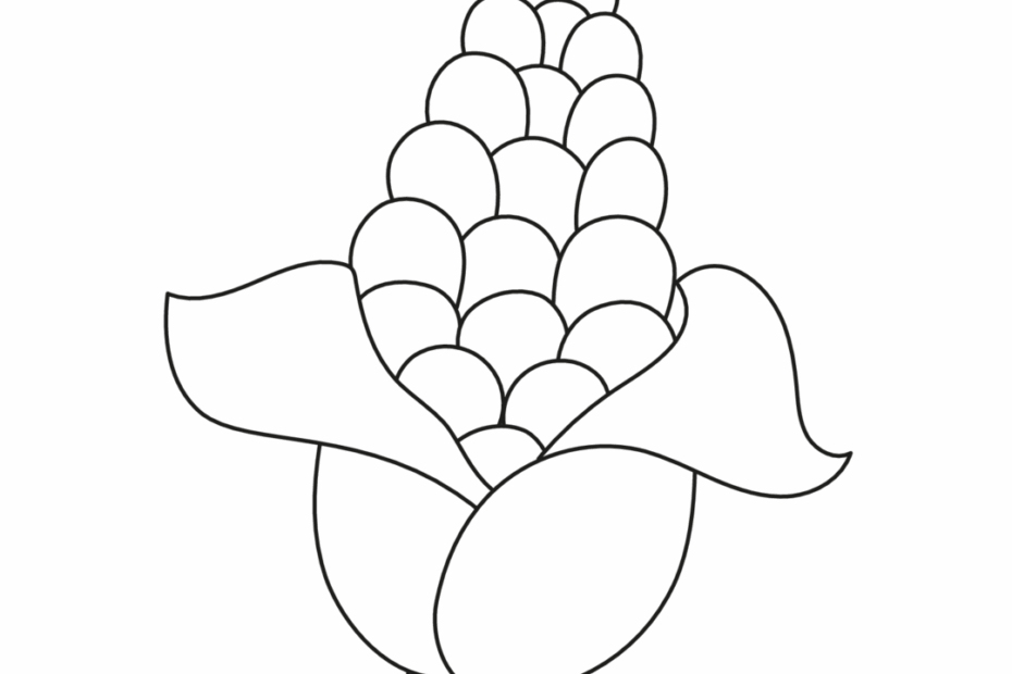 Corn Coloring Page