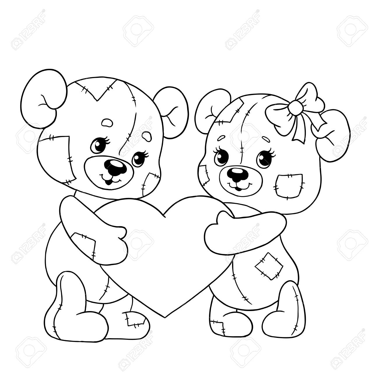 Cute Bear Cubs With A Heart Teddy Bears For Valentine s Day 