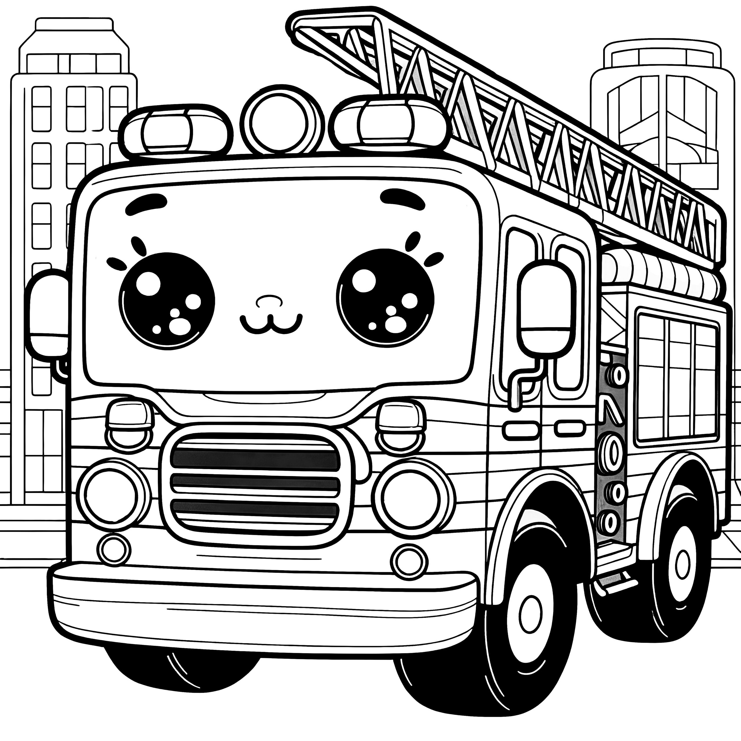 free firetruck coloring pages
