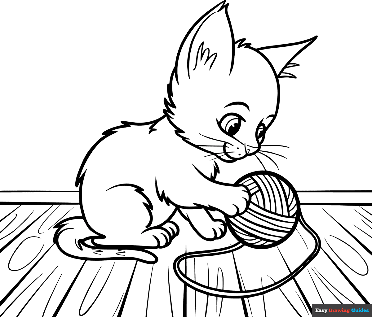 free printable coloring pages kittens