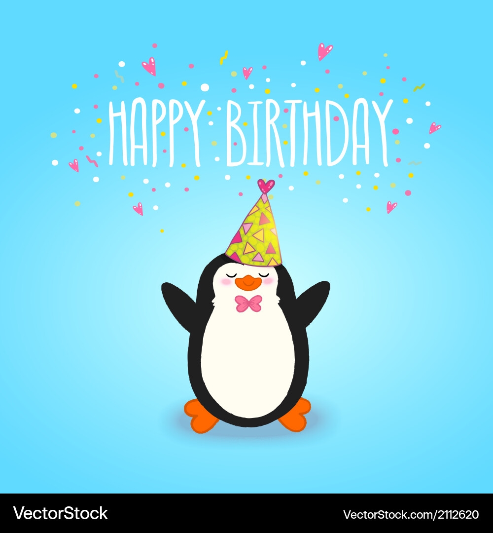 penguin birthday card printable