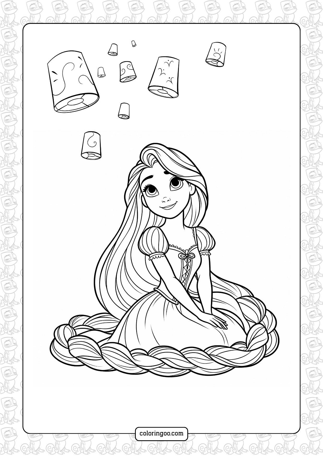 rapunzel pictures to color