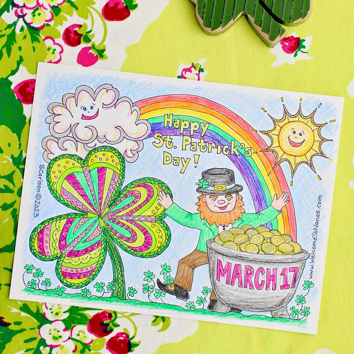 Cute St Patrick s Day Coloring Page Free Printable Welcome To 