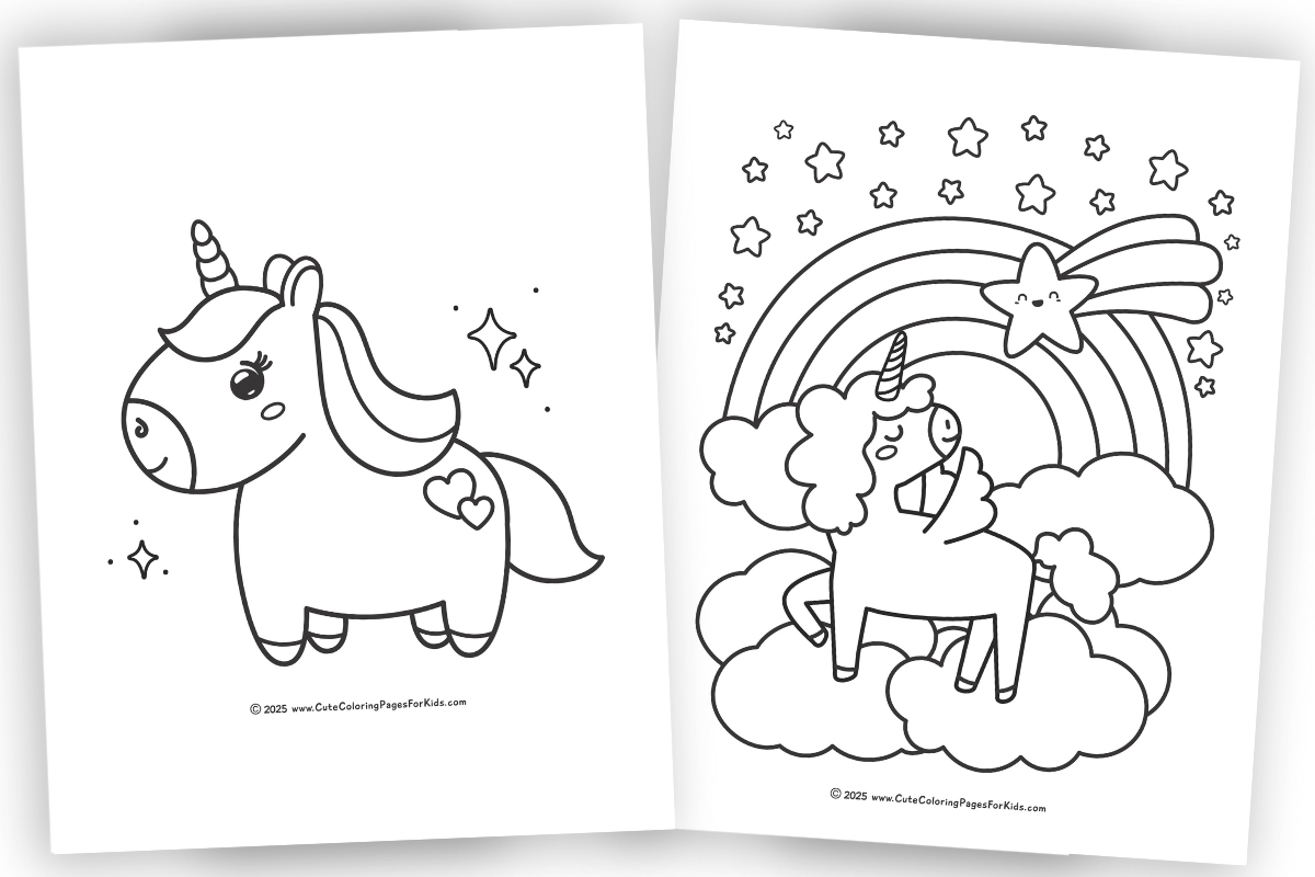unicorn printable coloring sheets