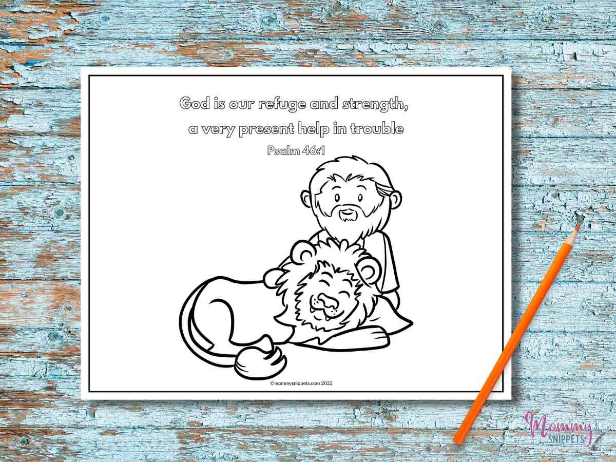 daniel and the lions den coloring pages