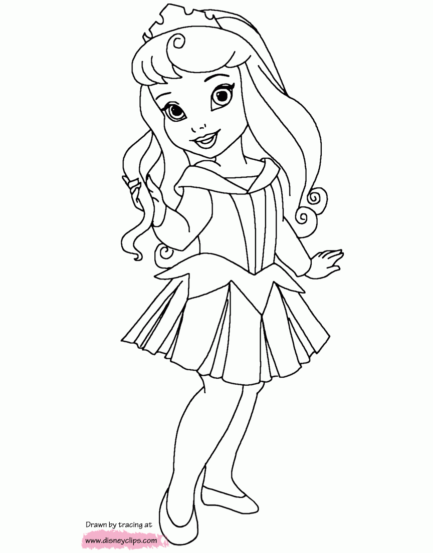 princess aurora pictures to color