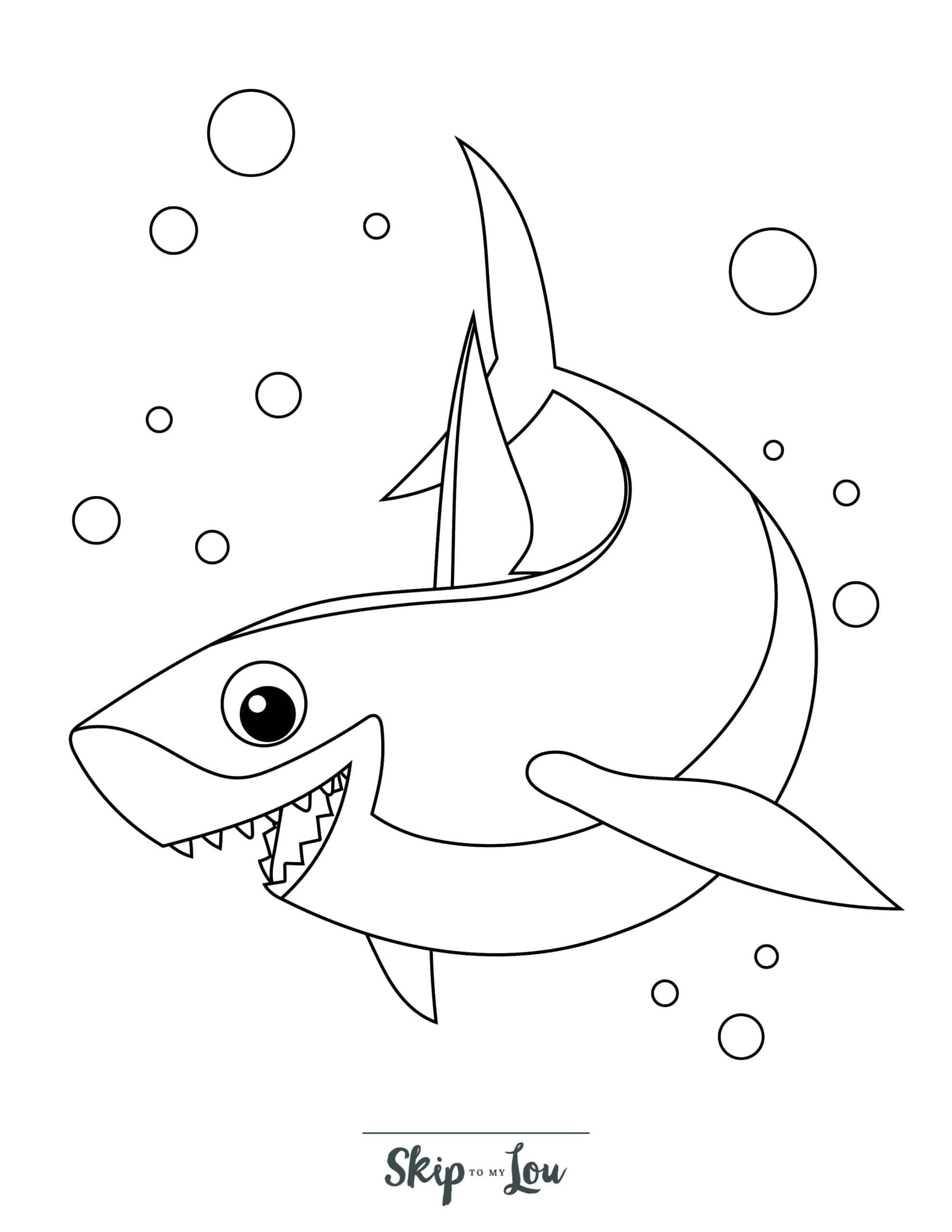 shark coloring pages free