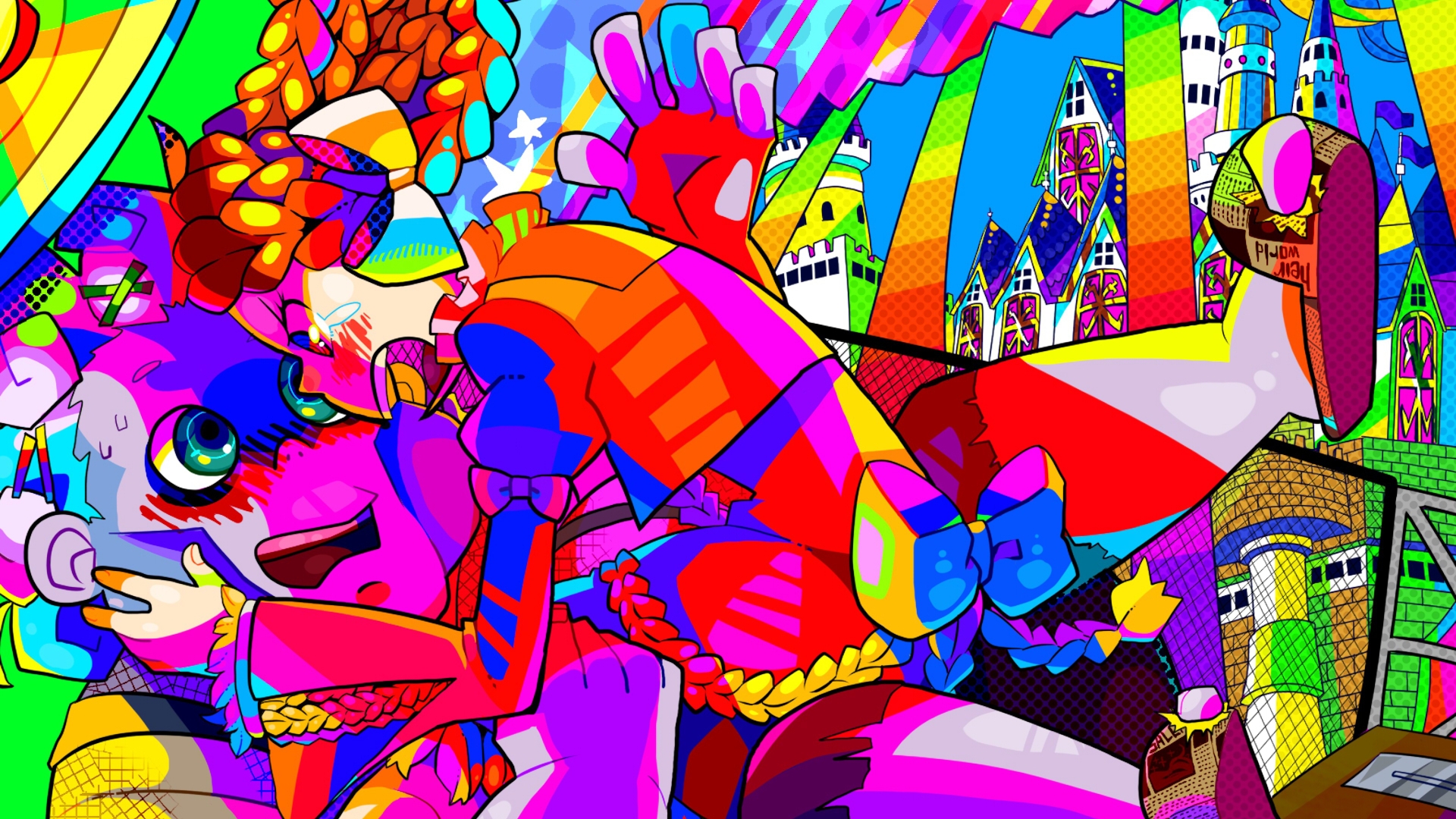 Download Colorful Anime Original HD Wallpaper By 