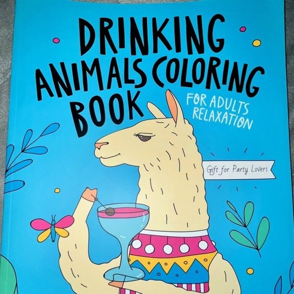 Drinking Animals Adult Coloring Book Drink Recipe On Every Page EBay