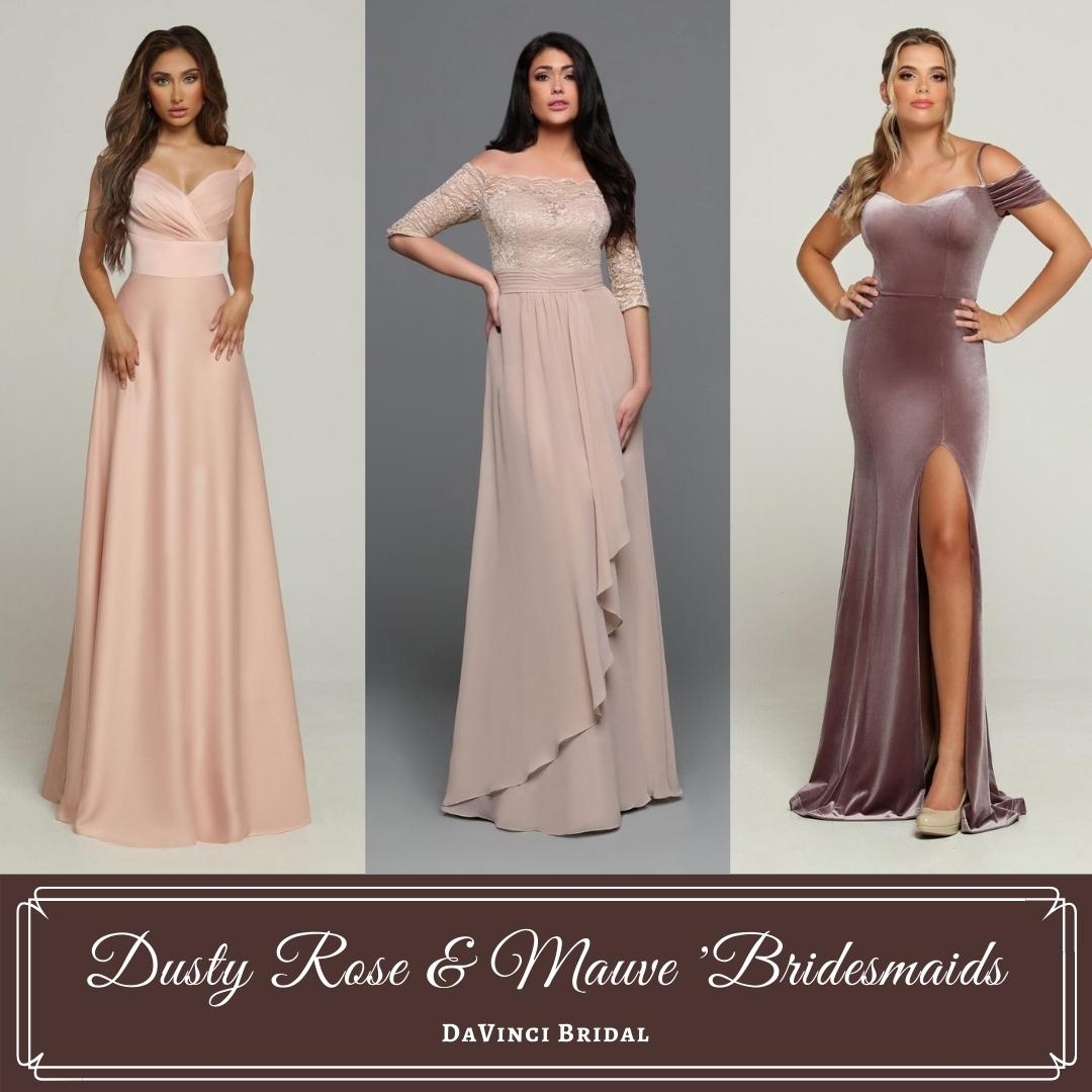 Dusty Rose U0026 Mauve Bridesmaids Dresses DaVinci Bridal