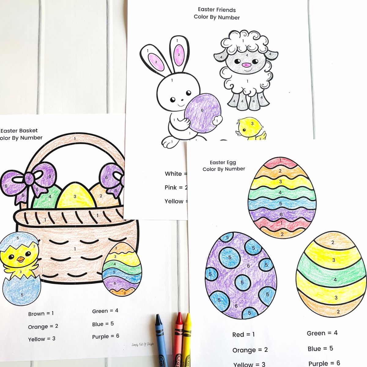 easter color worksheets