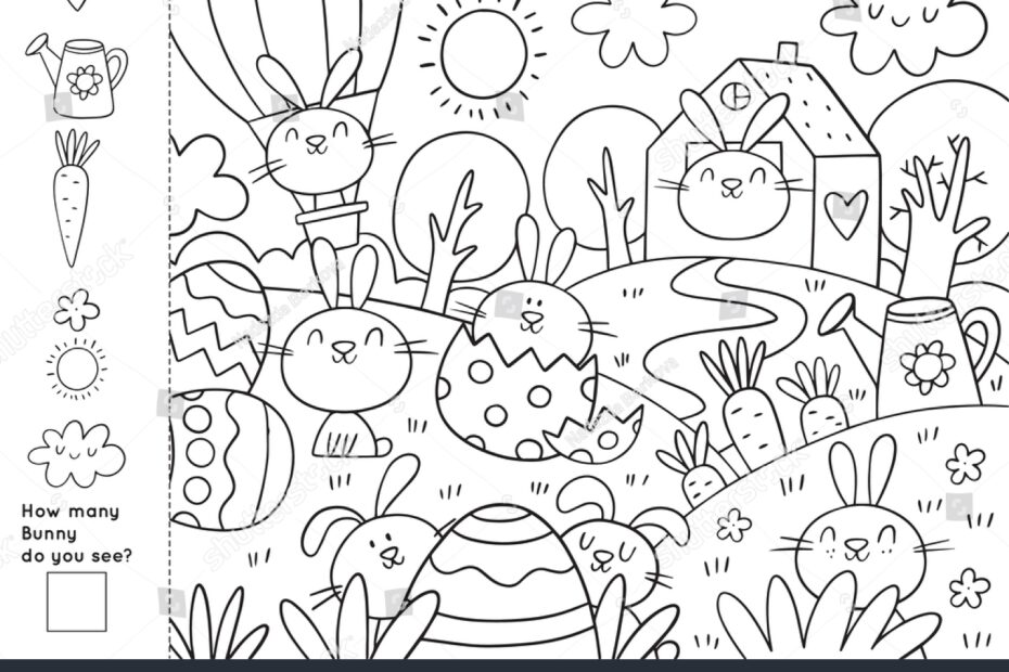 Easter Coloring Pages Printable Worksheet Easter Stock Vector Royalty Free 1688549416 Shutterstock