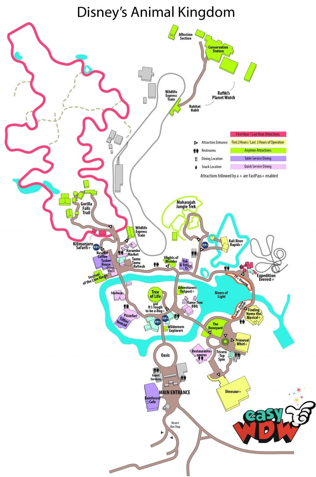 animal kingdom map printable