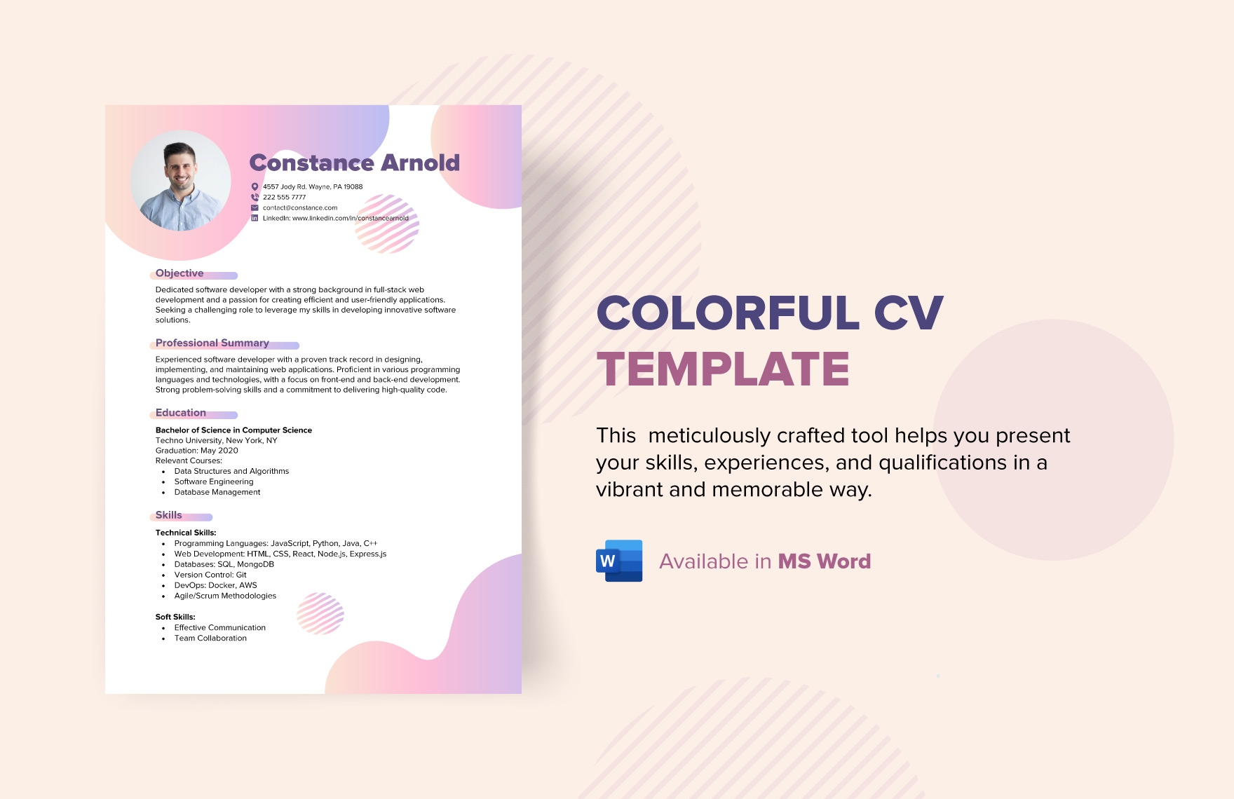 colorful word templates free download