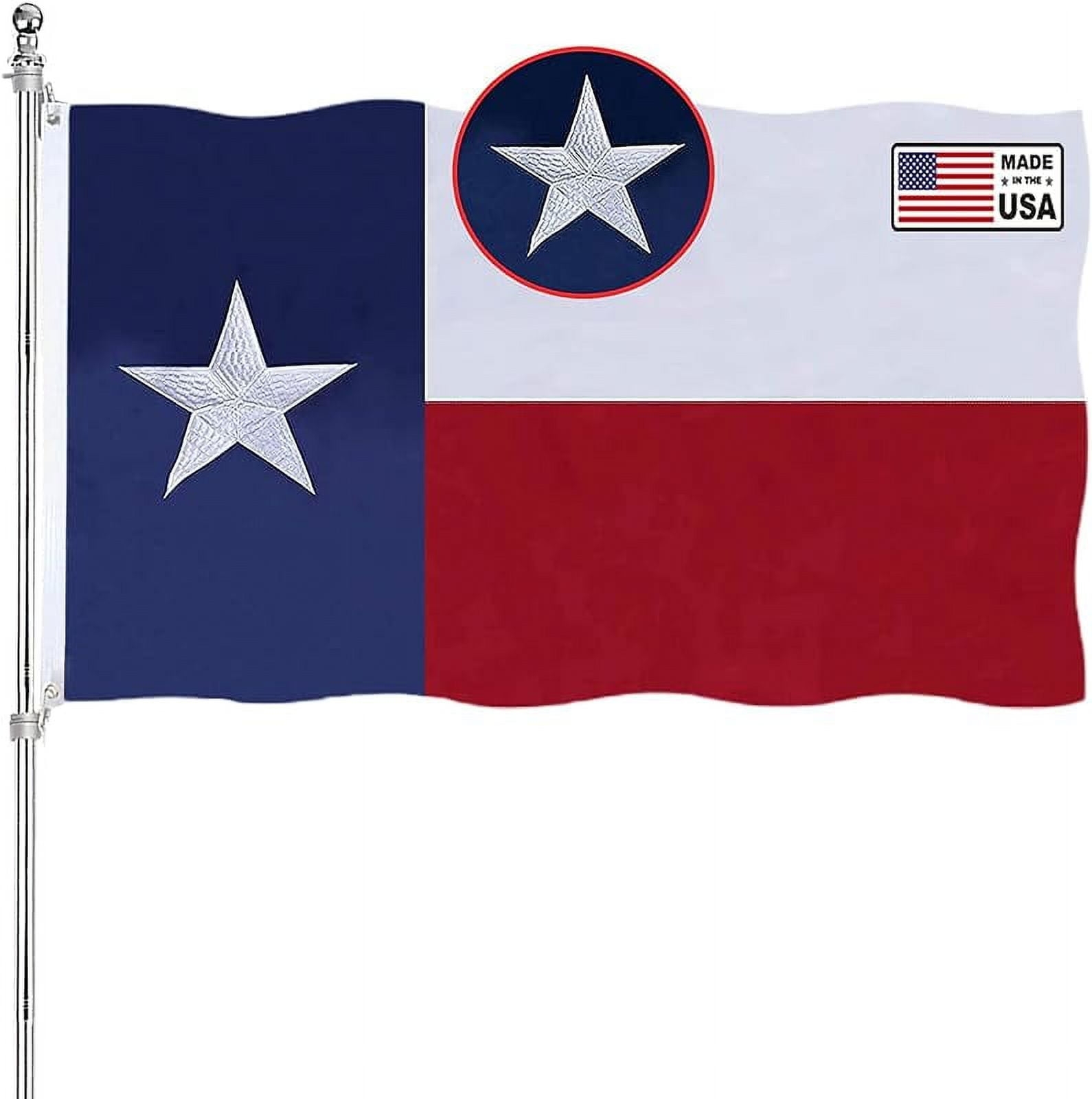 Embroidered Texas Flags 4x6 Outdoor TX Texas State Flags 