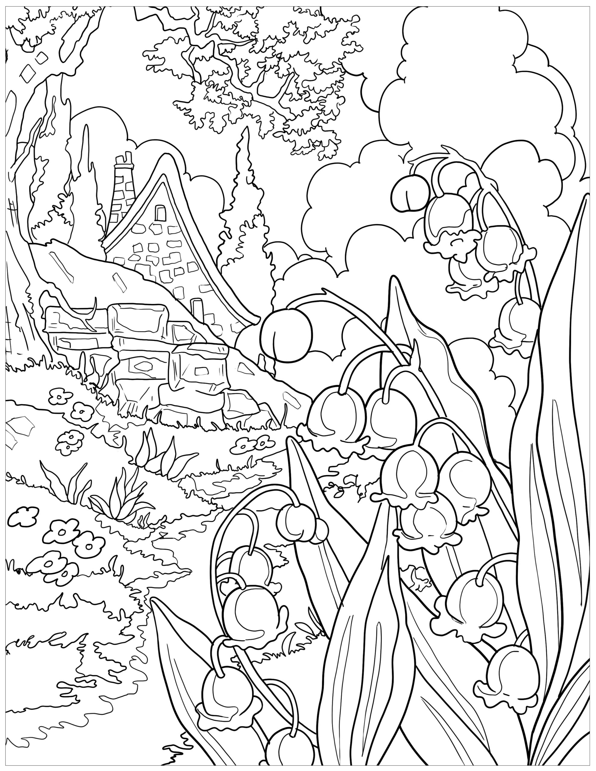 Explore Nature s Beauty With Our Printable Landscape Coloring 