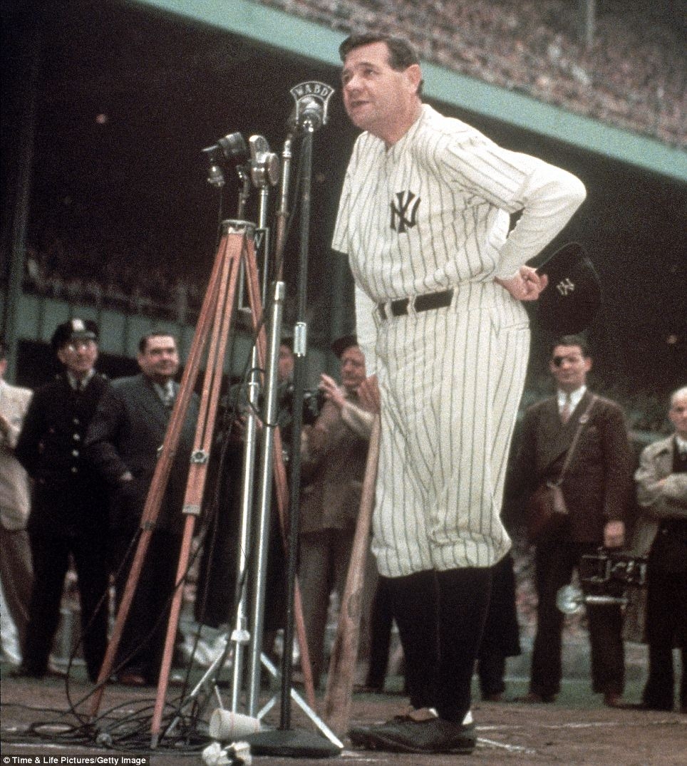 Extremely Rare Colour Pictures Of Babe Ruth Show The Bronx Bomber In A Whole New Light Daily Mail Online