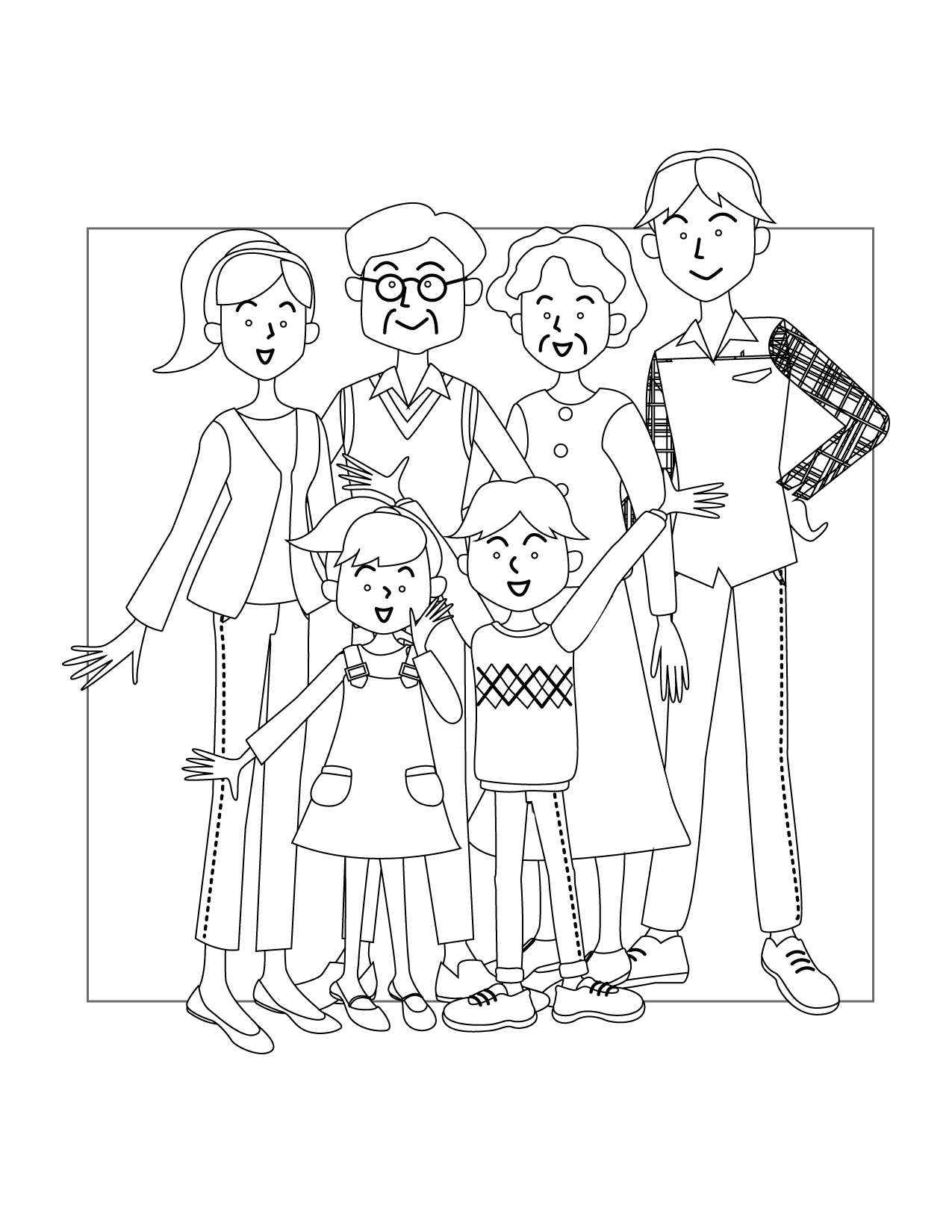 coloring pages of families printable