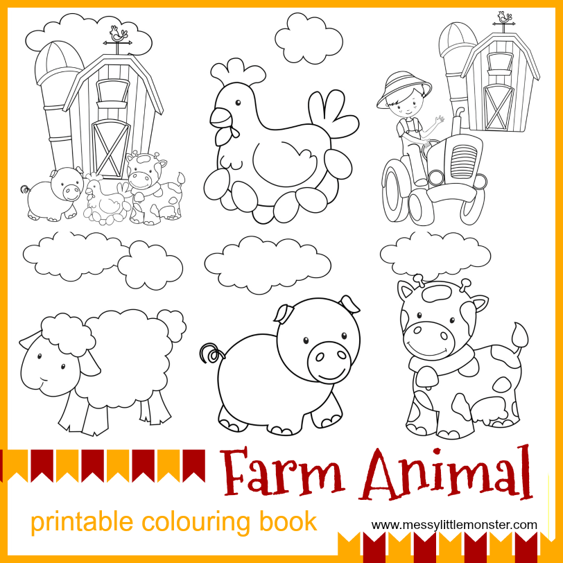 farm animals coloring pages for preschool