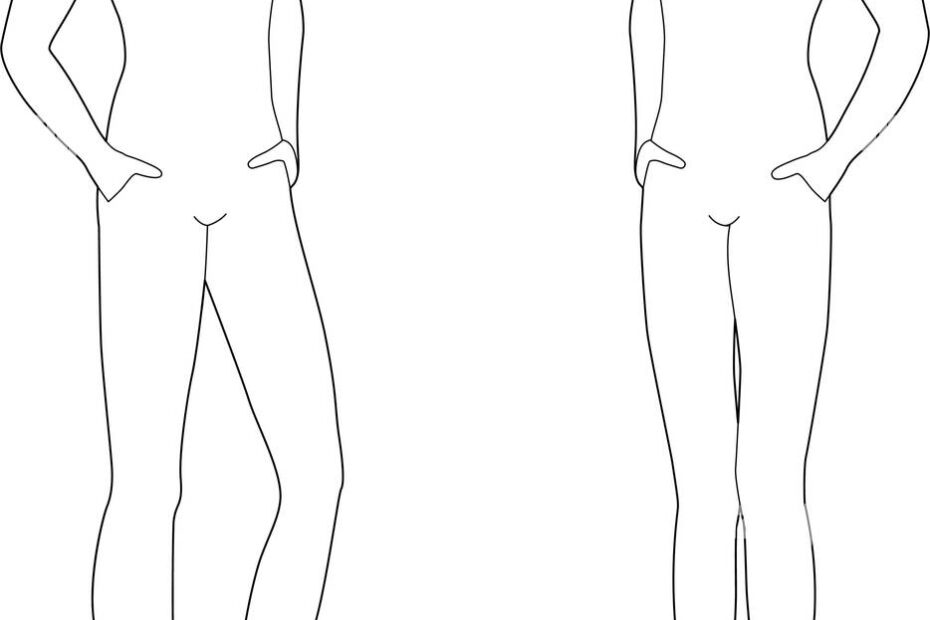 Fashion Template Of Relaxing Stand Men 9 Head Size For Technical