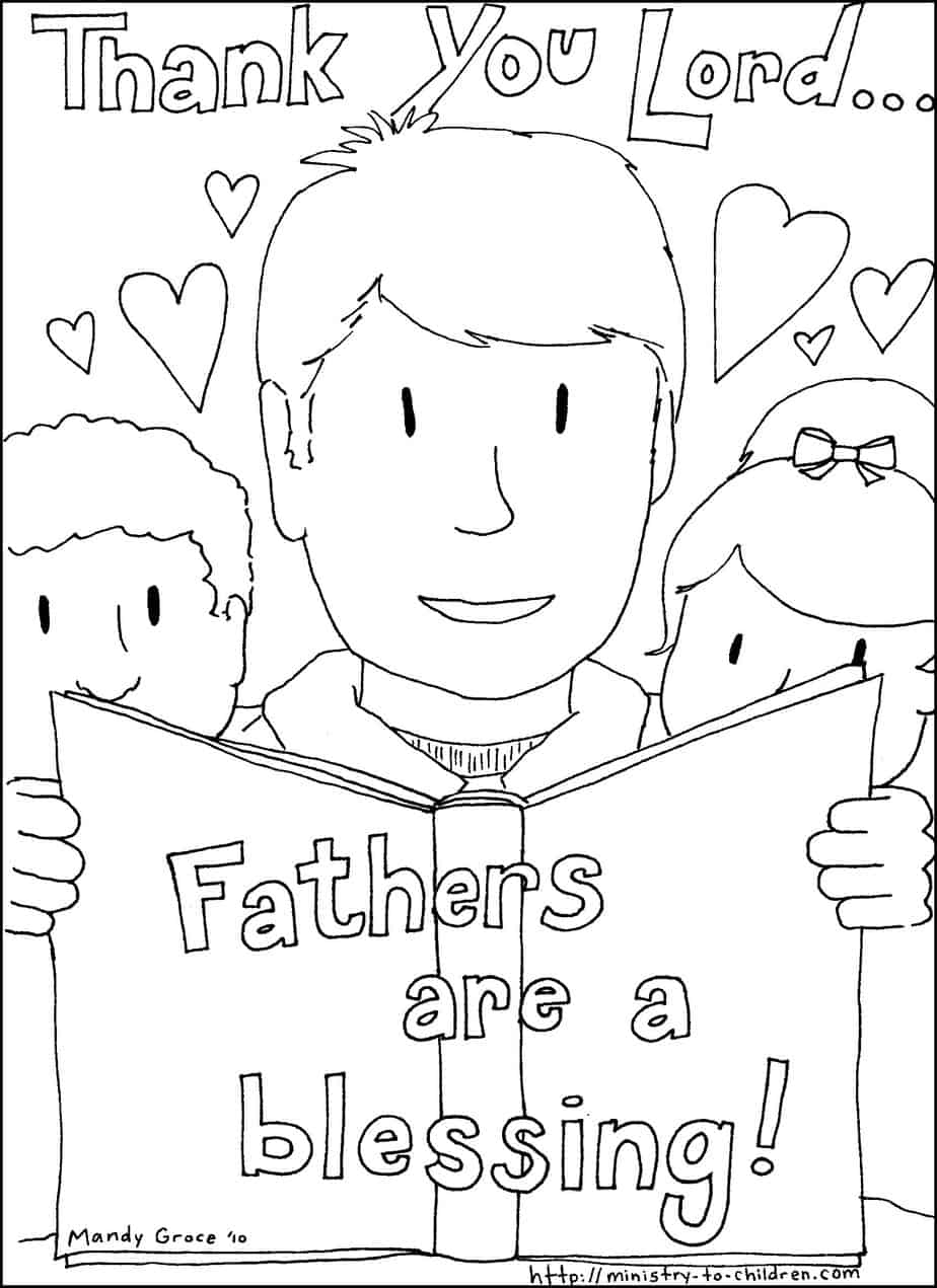 father's day coloring pages free printable