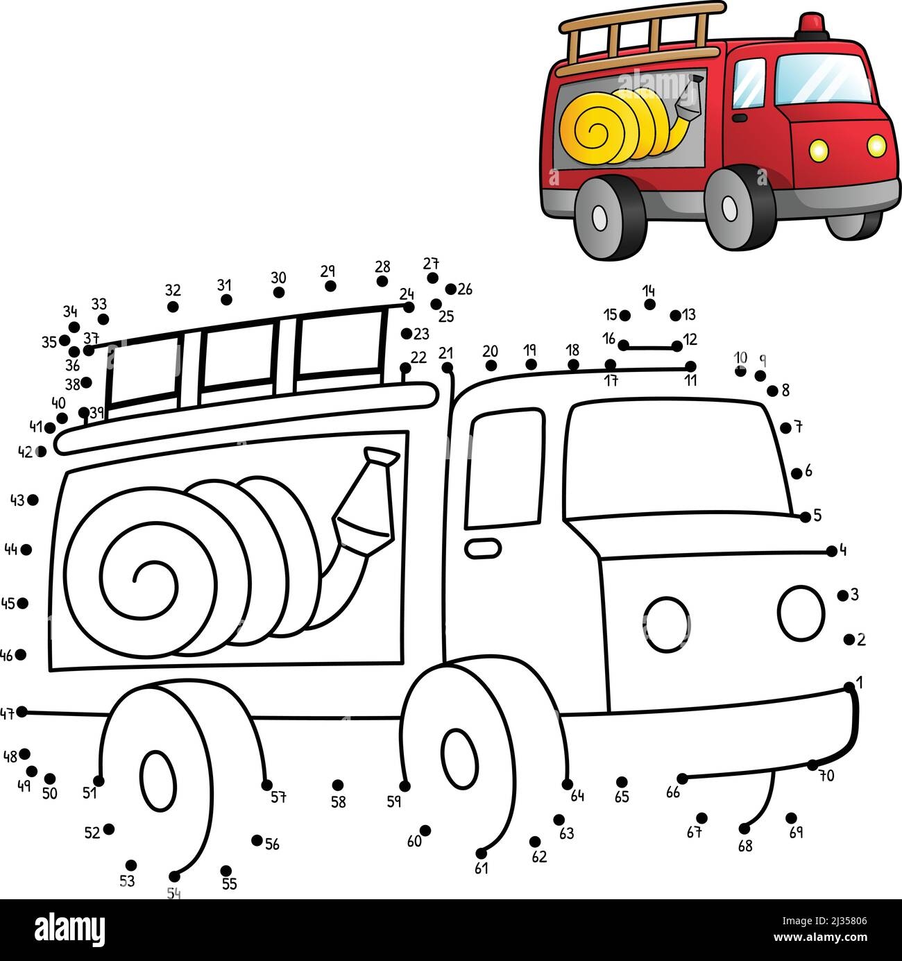 Fire Truck Coloring Cut Out Stock Images U0026 Pictures Alamy