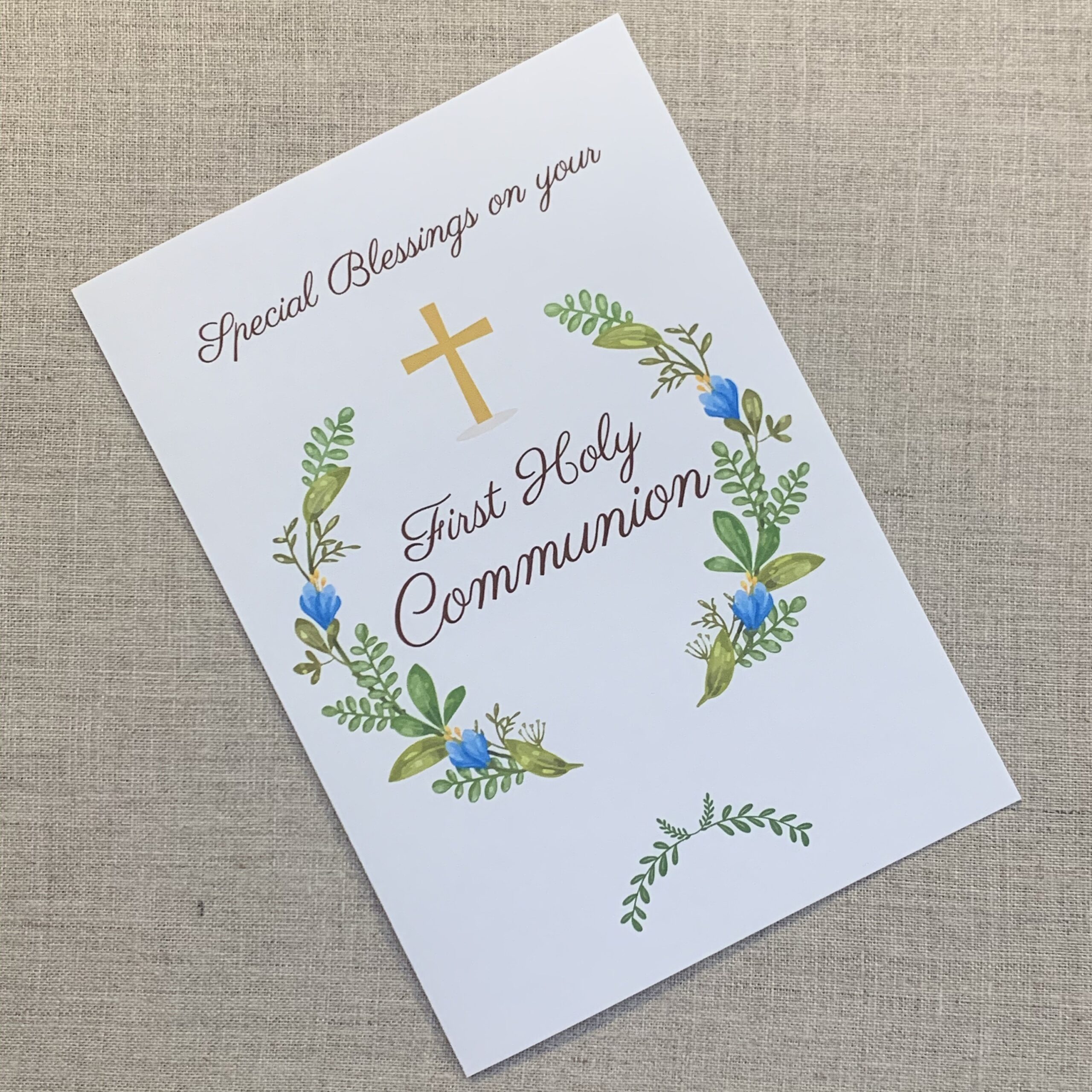First Communion Gift Girl Printable First Communion Card Religious Card First Communion Card Girl First Communion Gift Etsy