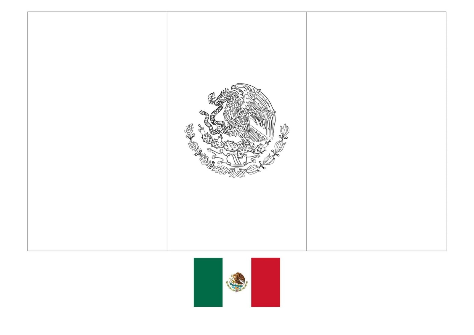 coloring flag of mexico