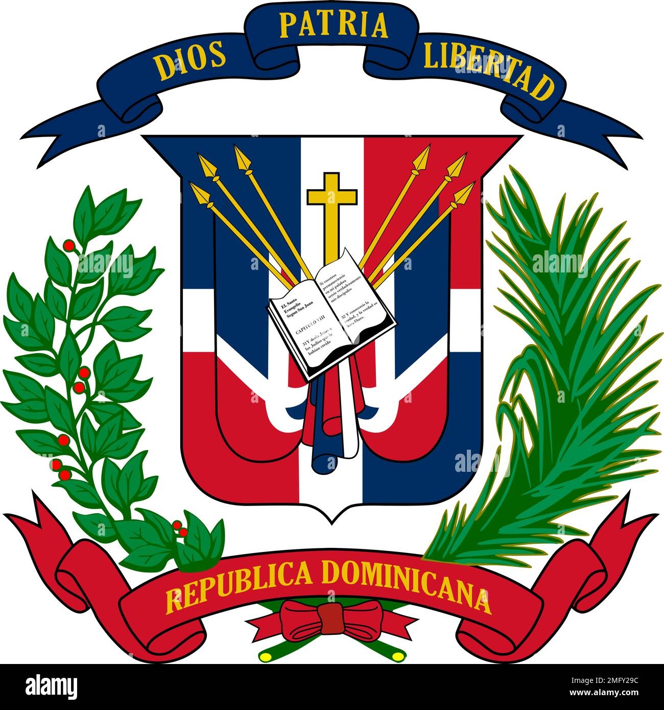 Flag Of The Country Dominican Republic On White Background Exact Colors Stock Vector Image U0026 Art Alamy