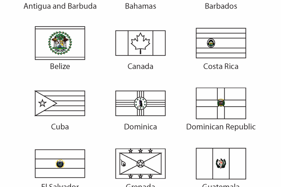 Flags Of The World Coloring Pages