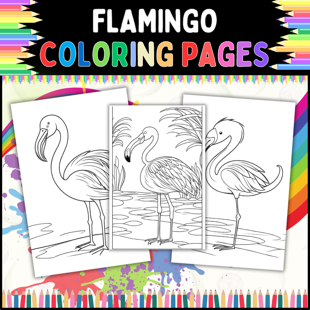 flamingo coloring page printable