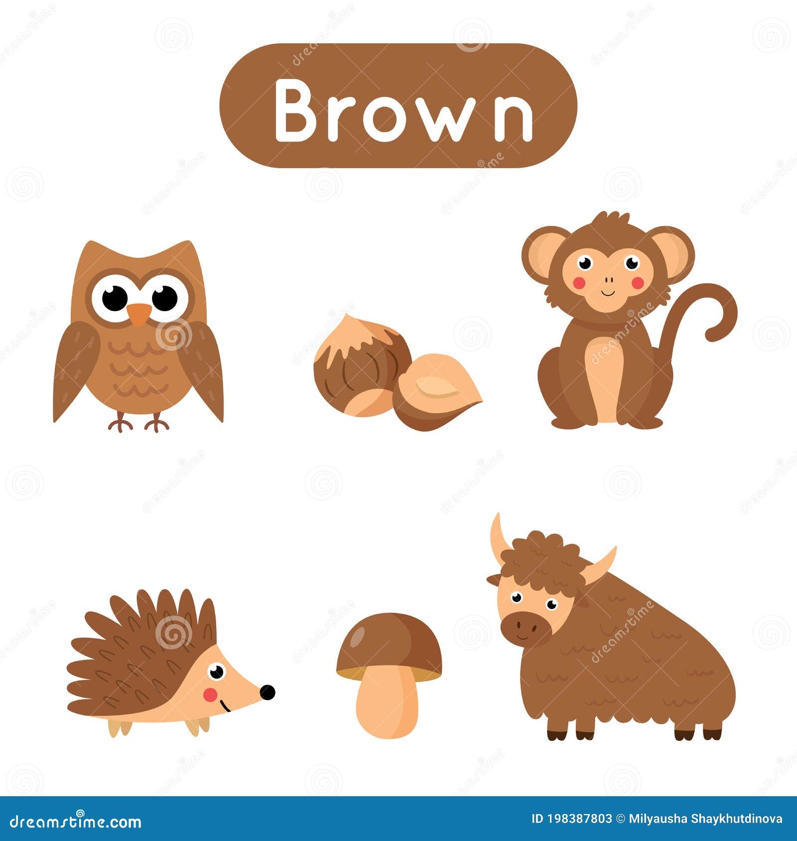 preschool color brown worksheets