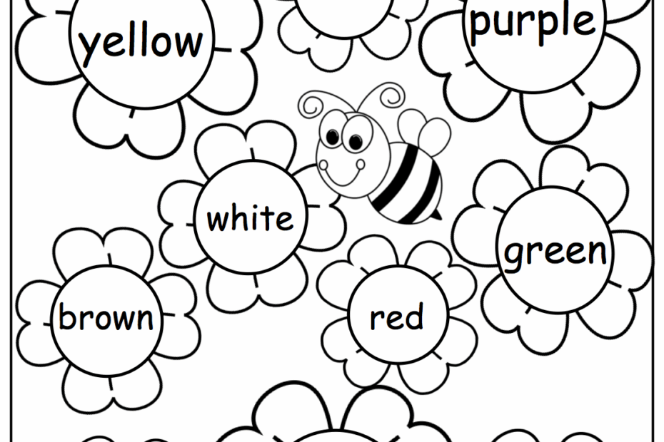 Flower Color Words Worksheet Made By Teachers