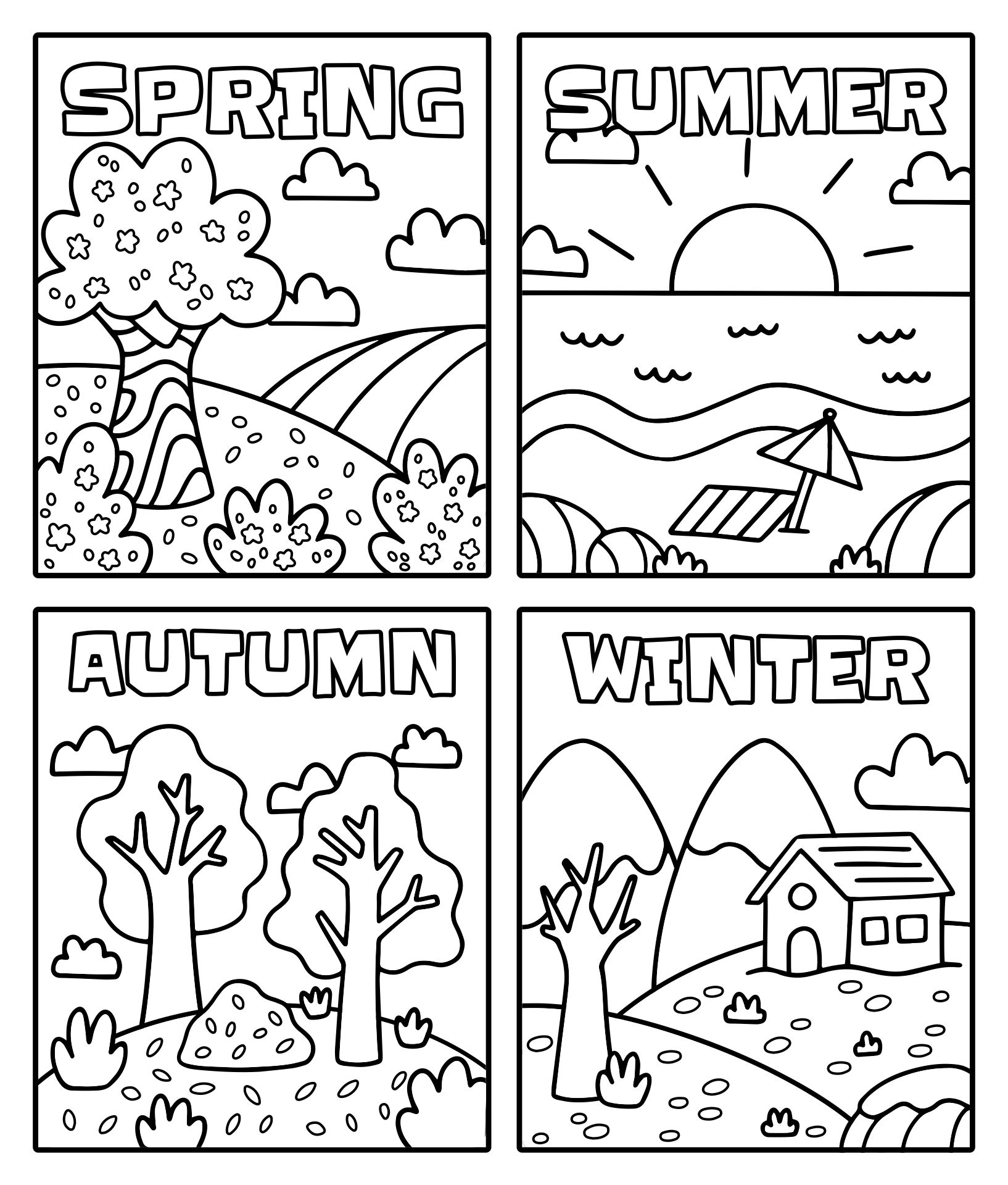 seasons coloring pictures