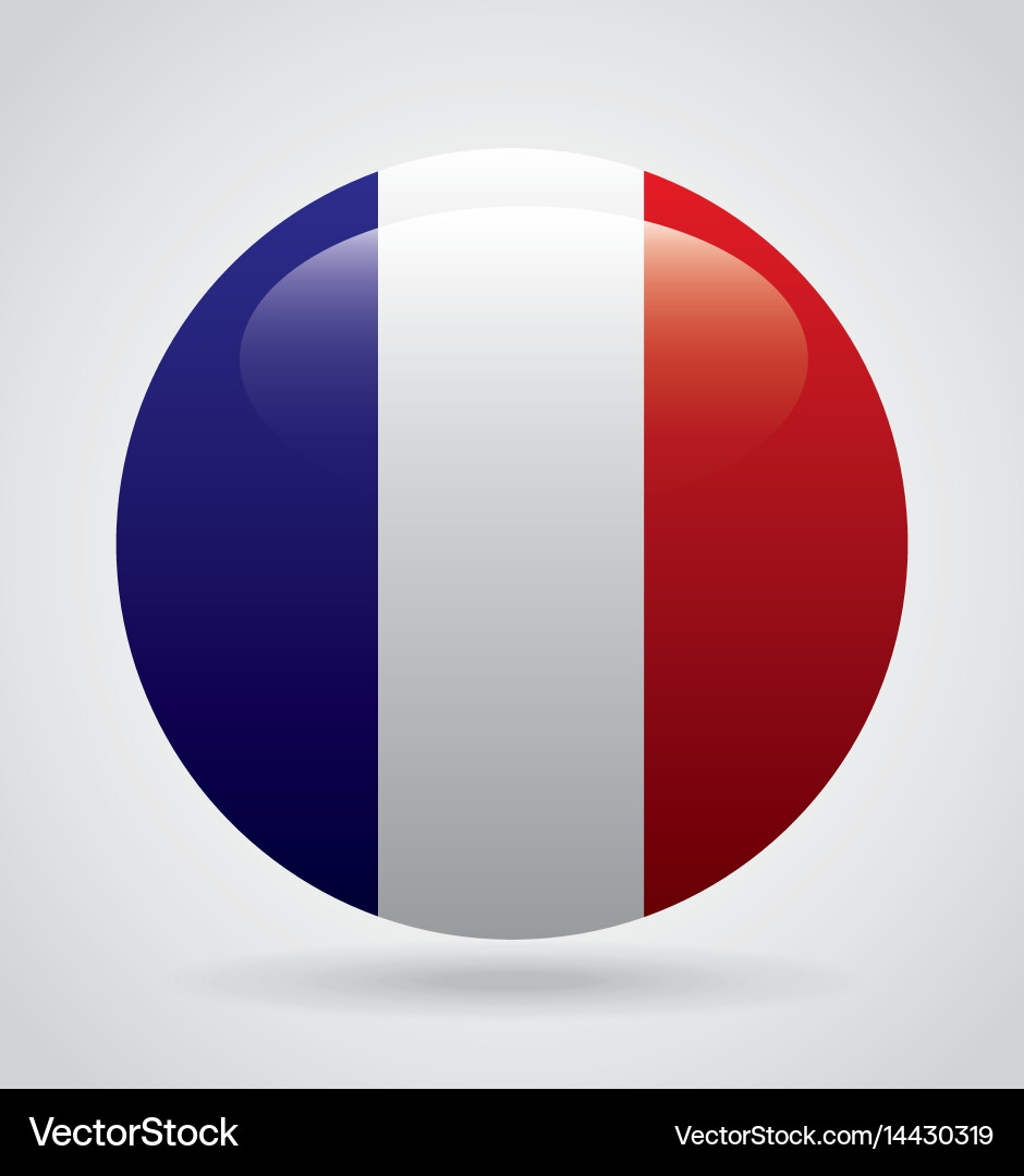 France Emblem With French Flag Colors Royalty Free Vector