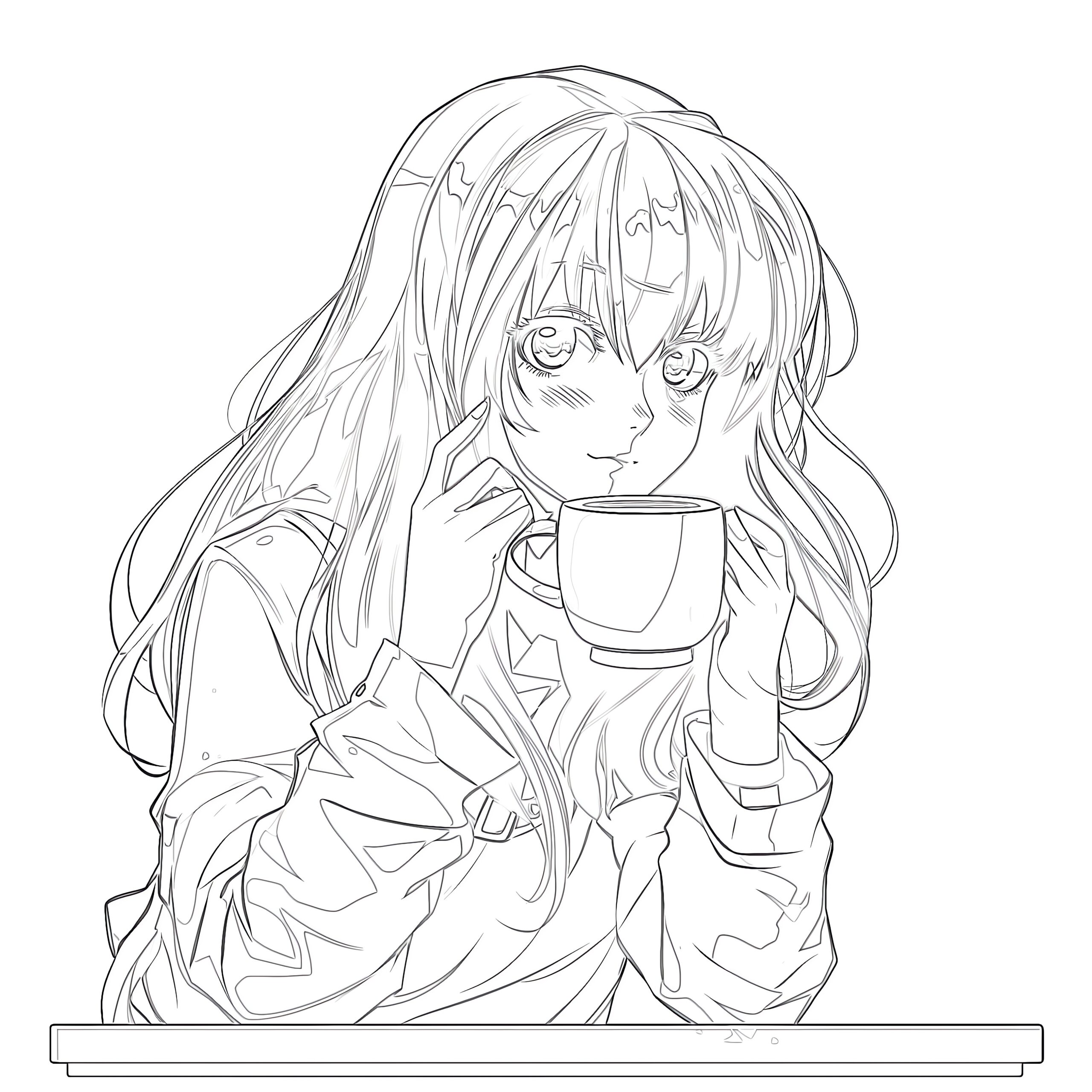 Free Anime Coloring Pages For Adults Coloring Pages Mimi Panda