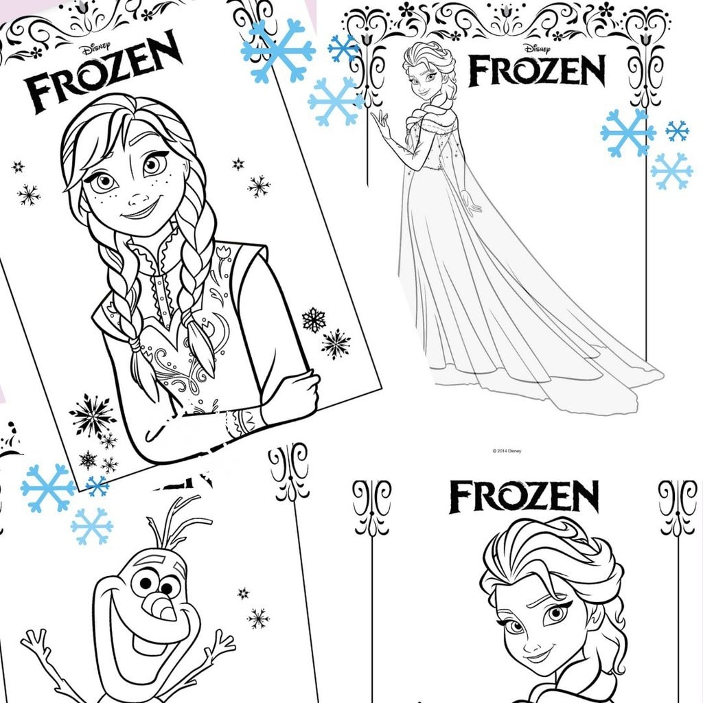 frozen printable coloring pages