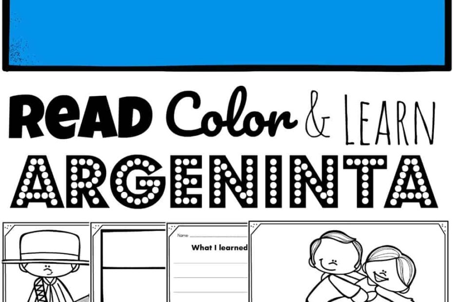 FREE Argentina Coloring Page For Kids To Read Color And Learn