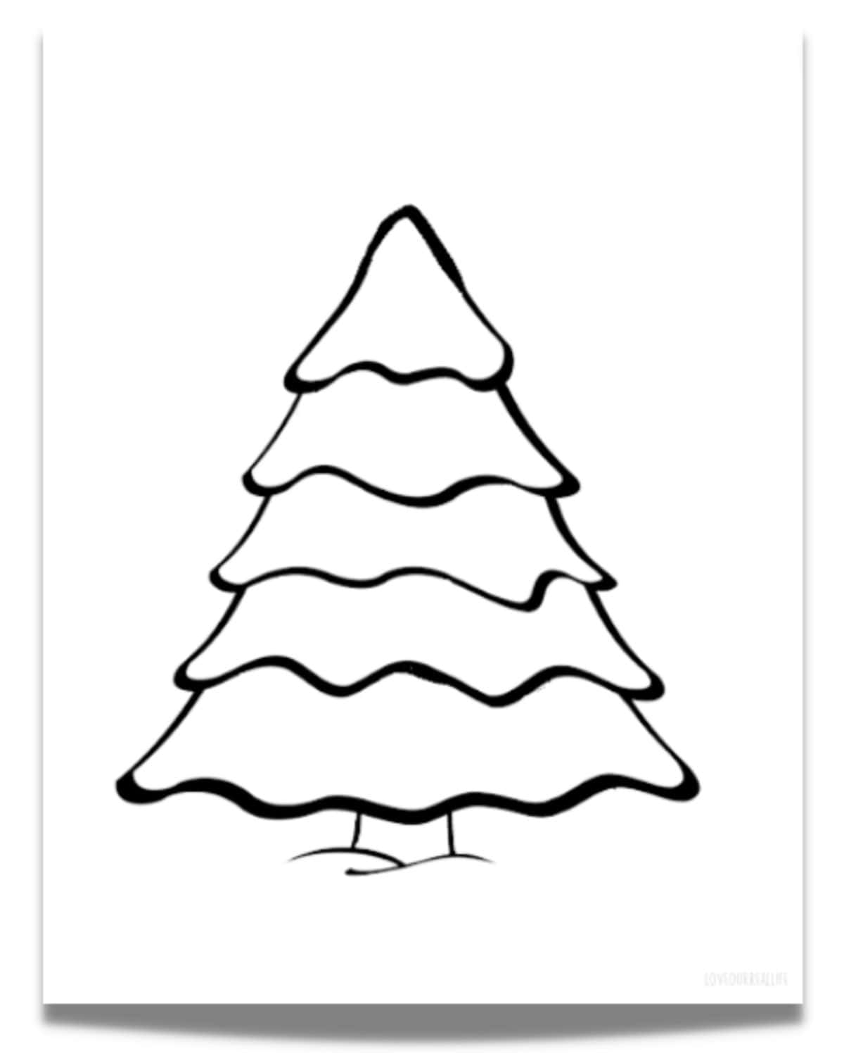 Free Christmas Tree Printable Template U0026 Coloring Pages Love Our Real Life