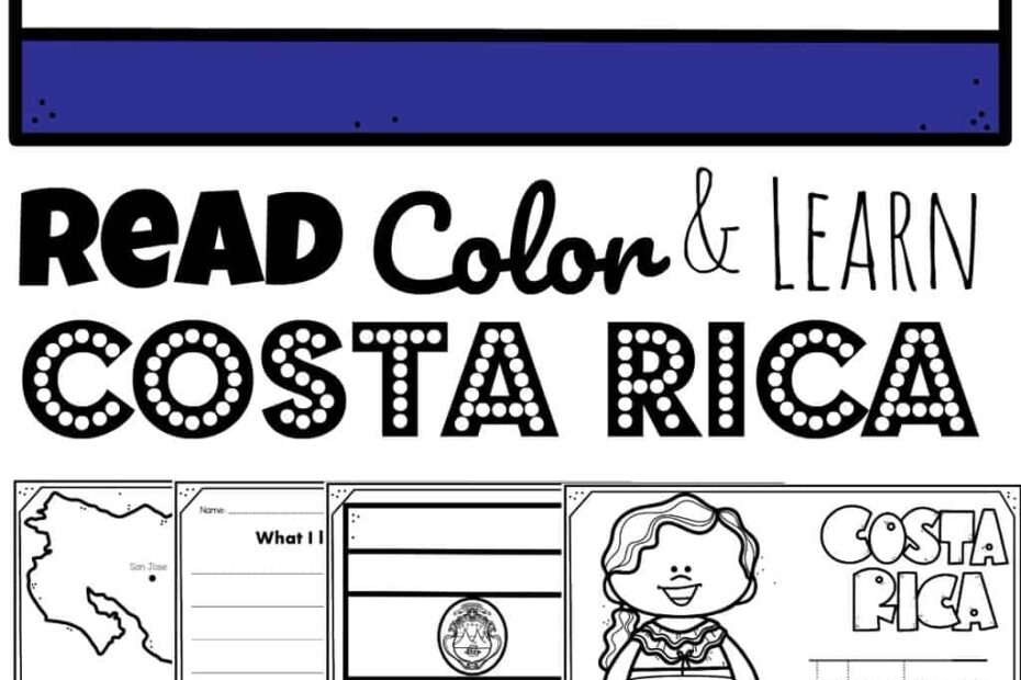 FREE Costa Rica Coloring Pages Read Color And Learn