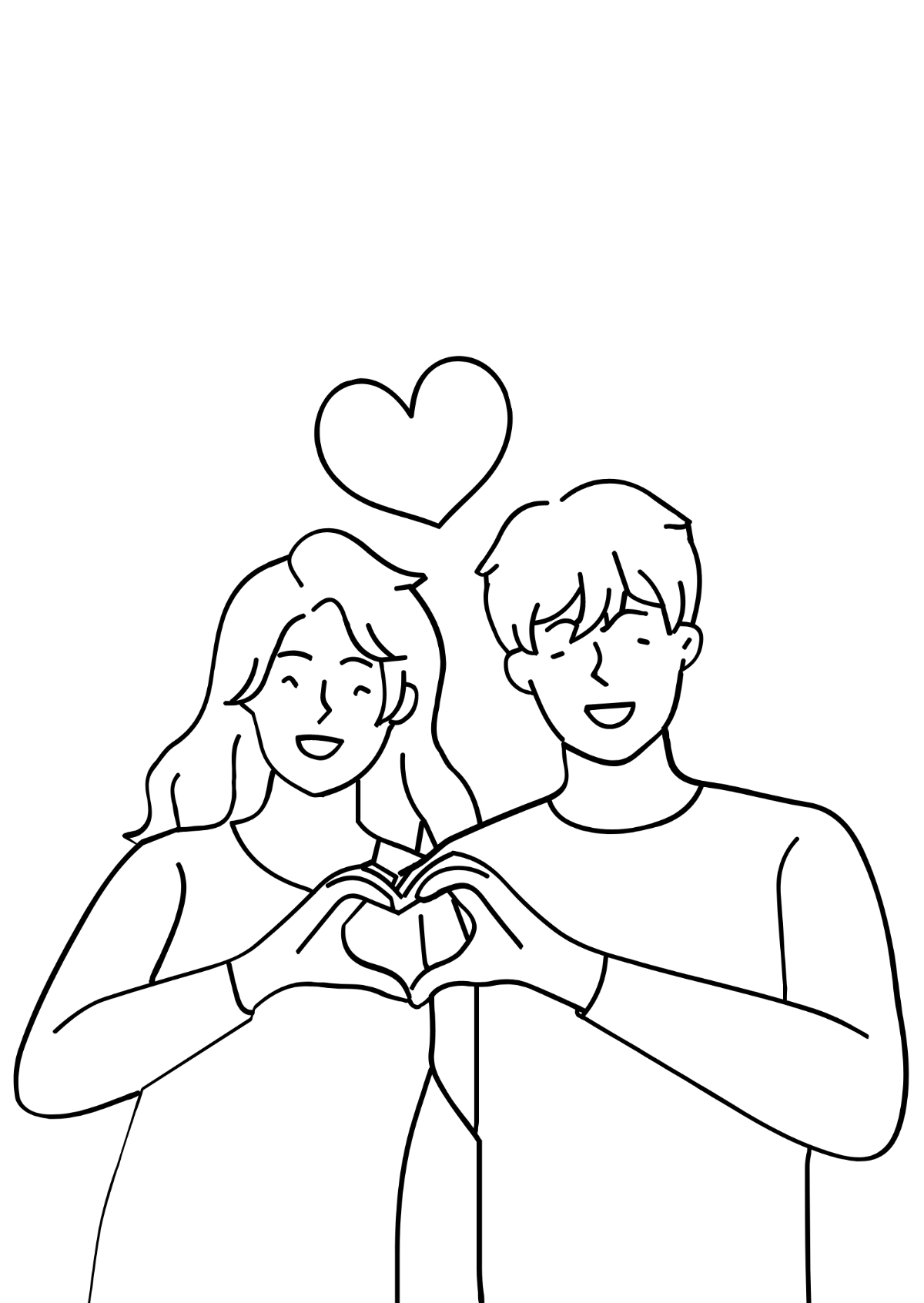 Free Couple Appreciation Month Drawing Template To Edit Online