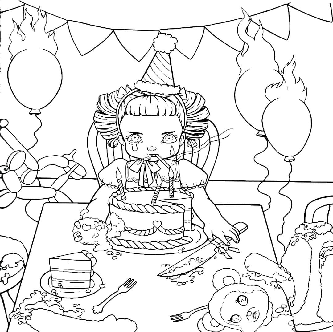 Free Cry Baby Melanie Martinez Coloring Page Download Print Or Color Online For Free